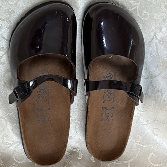 Birkenstock Women's Dark Brown backless Mules Sz 7 - Picture 1 of 11